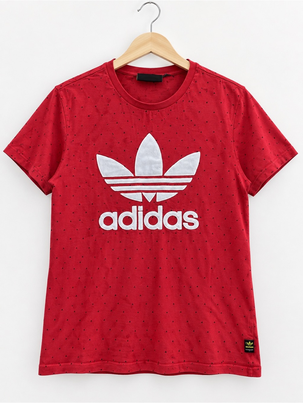 adidas Red Tee with White Trefoil Logo Pharrell Williams special edition